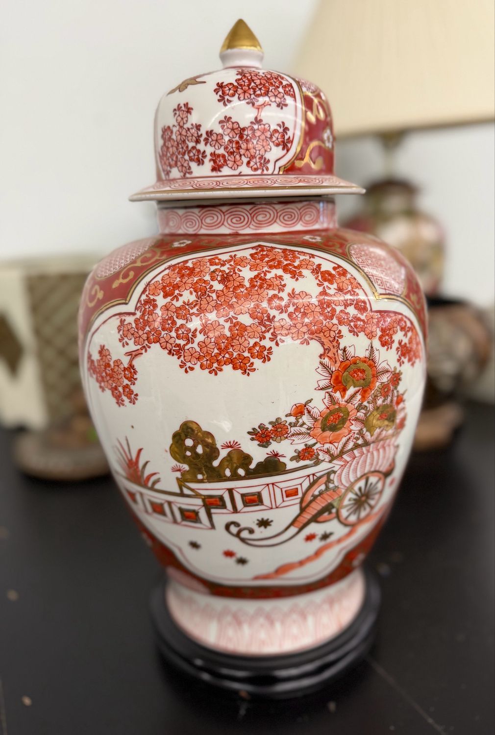 Japanese Gold Imari Ginger Jar