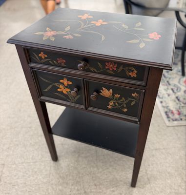 Chinoiserie Styled Hand Painted Side Table