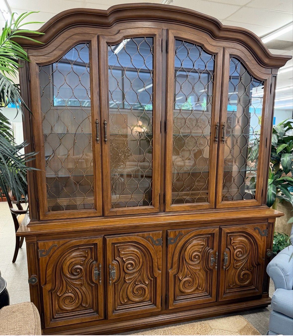2PC Thomasville Spanish Revival Server Cabinet