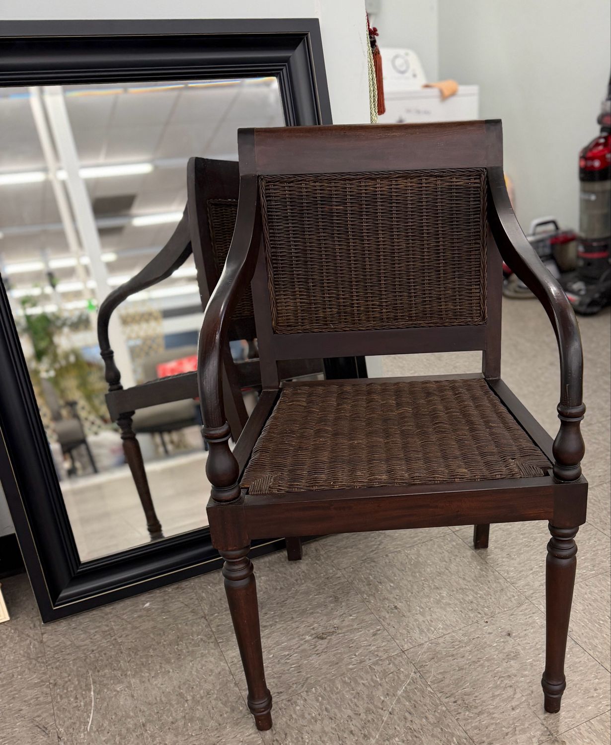 Antique British Colonial Open Arm Chair Antique British Colonial Open Arm Chair