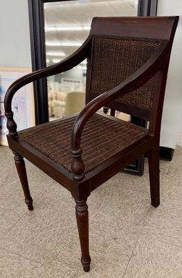 Antique British Colonial Open Arm Chair Antique British Colonial Open Arm Chair