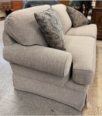 Custom Textured Beige Sofa by Smith Brothers Custom Textured Beige Sofa by Smith Brothers