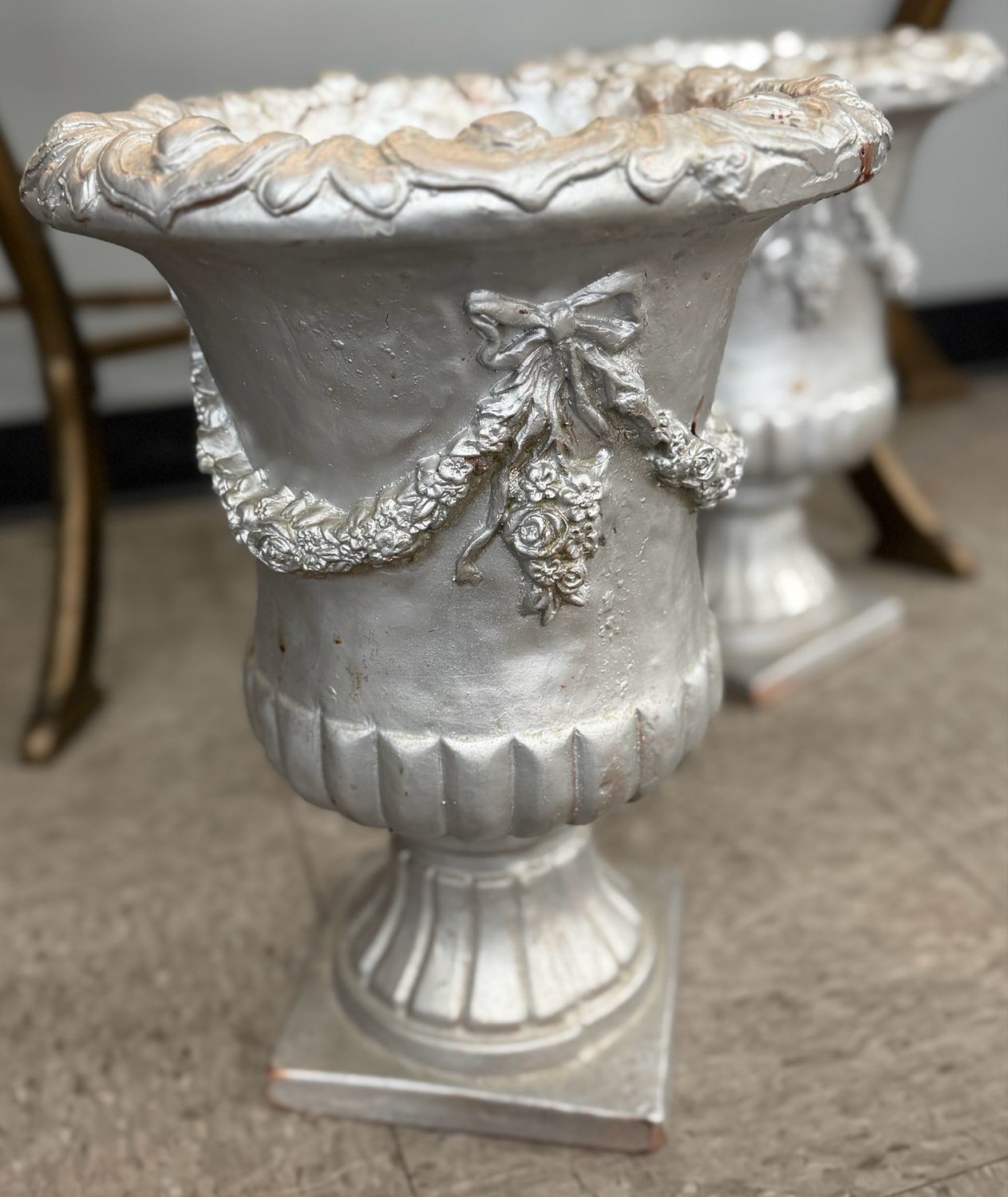 Solid Cast Garden Urns