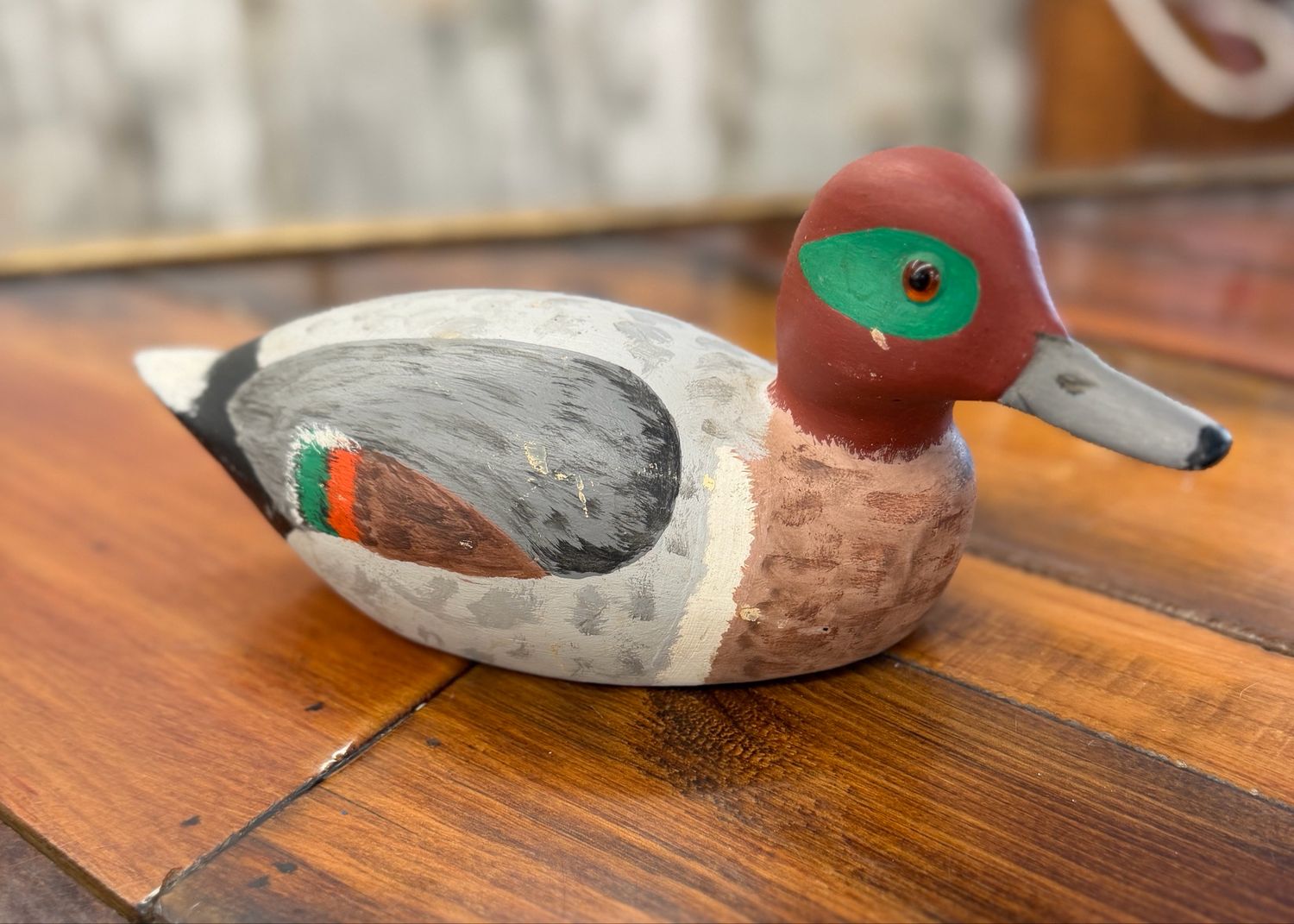 Hand Carved Wood Decoy by R. Fowler 1990