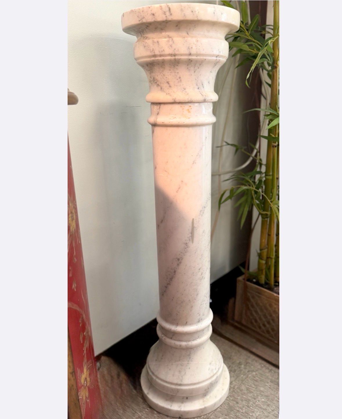 Solid White Marble Column 3 PC