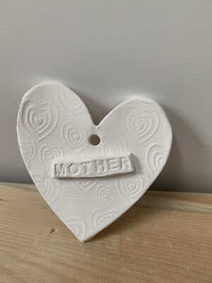Paint Your Own Pottery - Ceramic 
 Heart Christmas Ornament Painting Kit For Mom And Mother