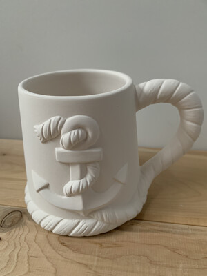 Paint Your Own Pottery - Ceramic  Anchor Mug Painting Kit