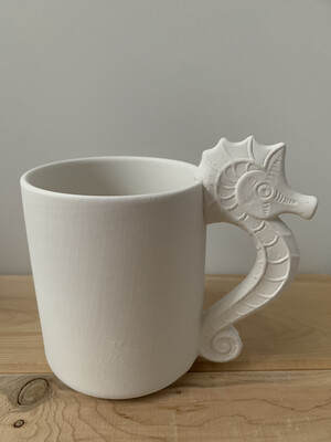 Paint Your Own Pottery - Ceramic 
 Seahorse Mug Painting Kit