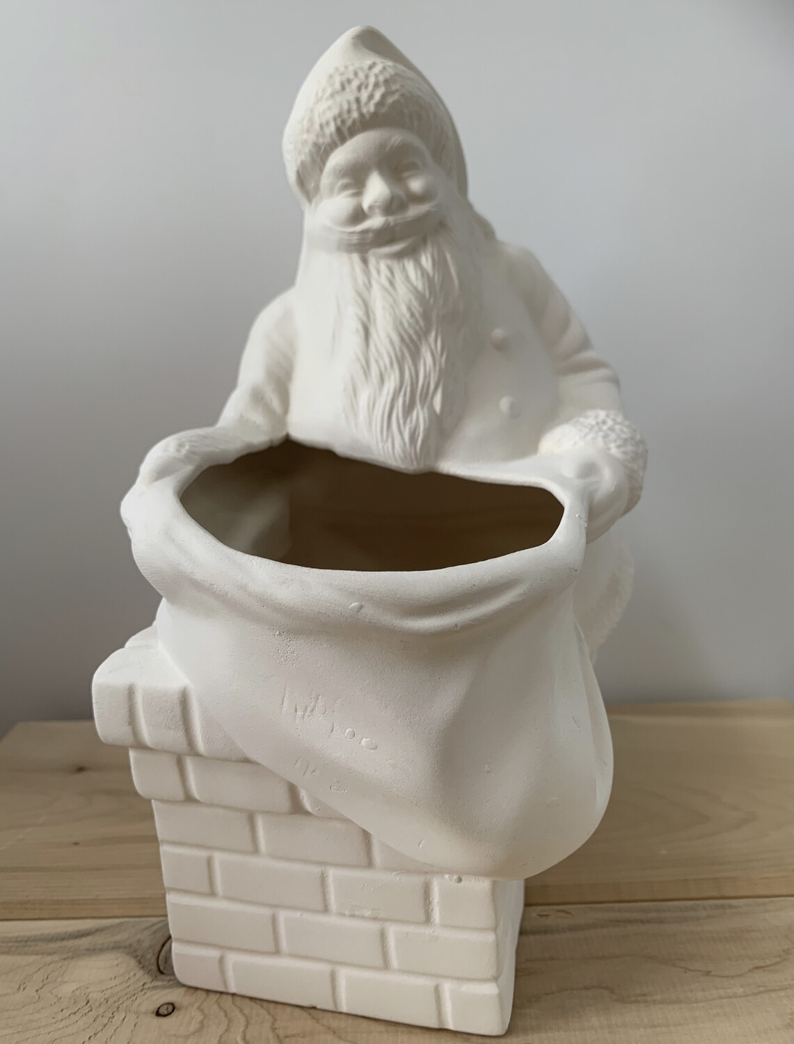NO FIRE Paint Your Own Pottery Kit - 
Ceramic Santa and Chimney Figurine Acrylic Painting Kit