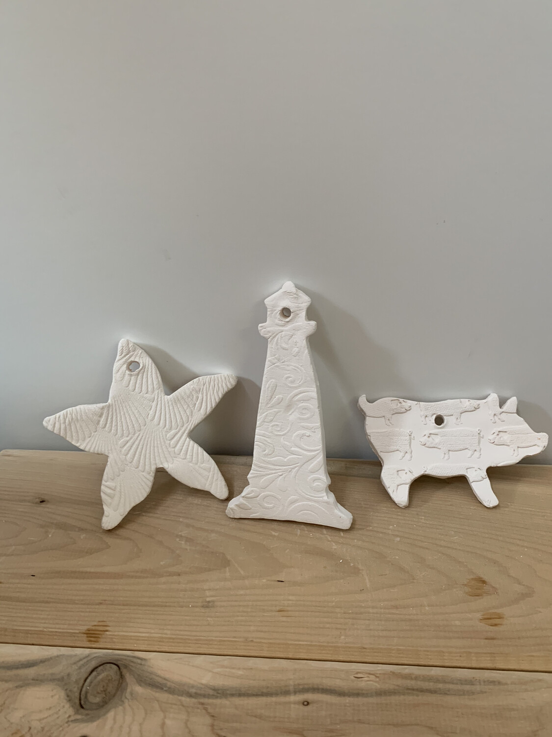 Paint Your Own Pottery - Ceramic
- Set of 3 Congress Hall Cape May NJ Christmas Ornaments - Pig, Lighthouse, Starfish