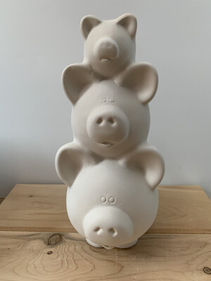 Paint Your Own Pottery - Ceramic 
 Piggy Stack Bank Painting Kit