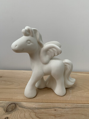 NO FIRE Paint Your Own Pottery Kit -
Ceramic Pegasus Unicorn Figurine Acrylic Painting Kit