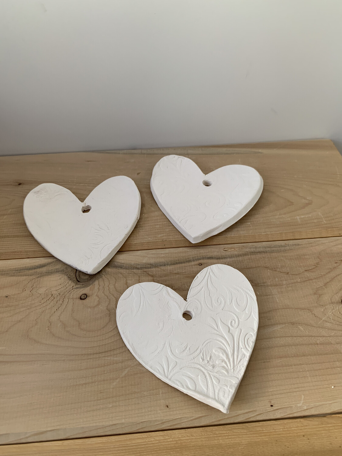 Paint Your Own Pottery - Ceramic 
 - Set of 3 Hearts