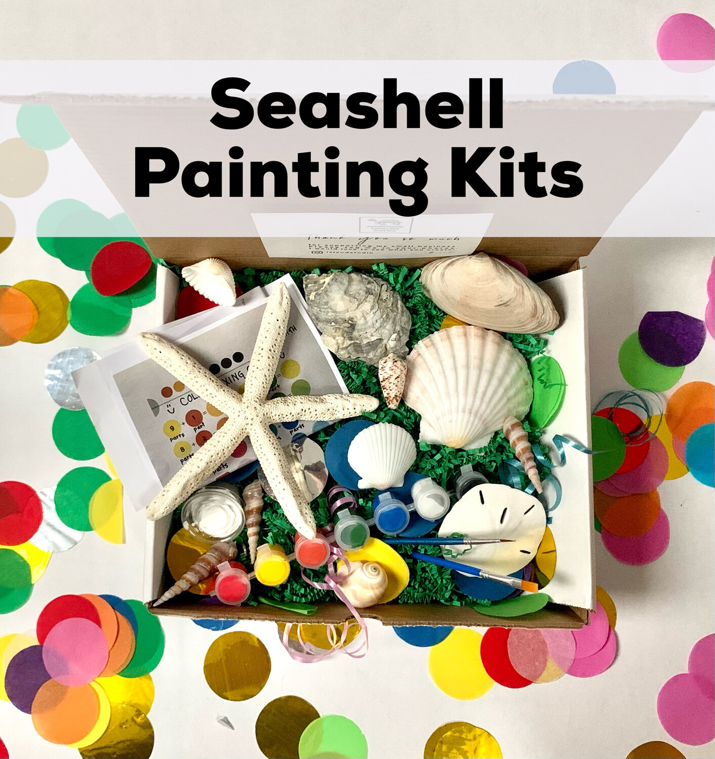 Seashell Acrylic Painting Kit - 5 Unpainted Shells