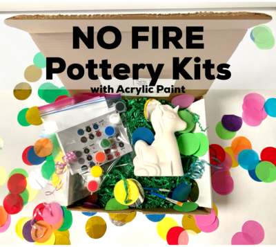 NO-FIRE Paint Your Own Pottery Kits with Acrylic Paint