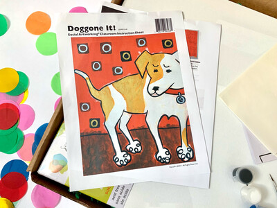 Dog ADULT Acrylic Paint On Canvas DIY Art Kit