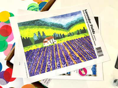 Lavender Fields ADULT Acrylic Paint On Canvas DIY Art Kit
