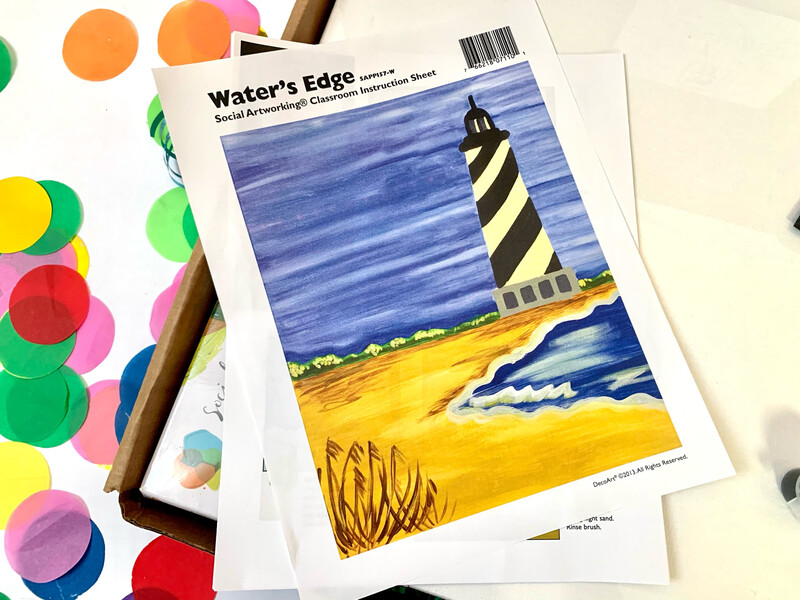 Water’s Edge ADULT Acrylic Paint On Canvas DIY Art Kit