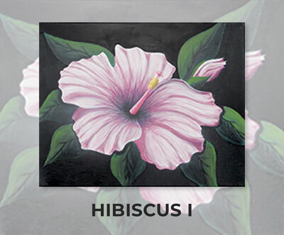 Hibiscus ADULT Acrylic Paint On Canvas DIY Art Kit