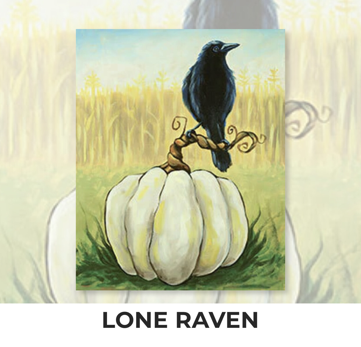Lone Raven - ADULT Acrylic Paint On Canvas DIY Art Kit - 3 Week Special Order
