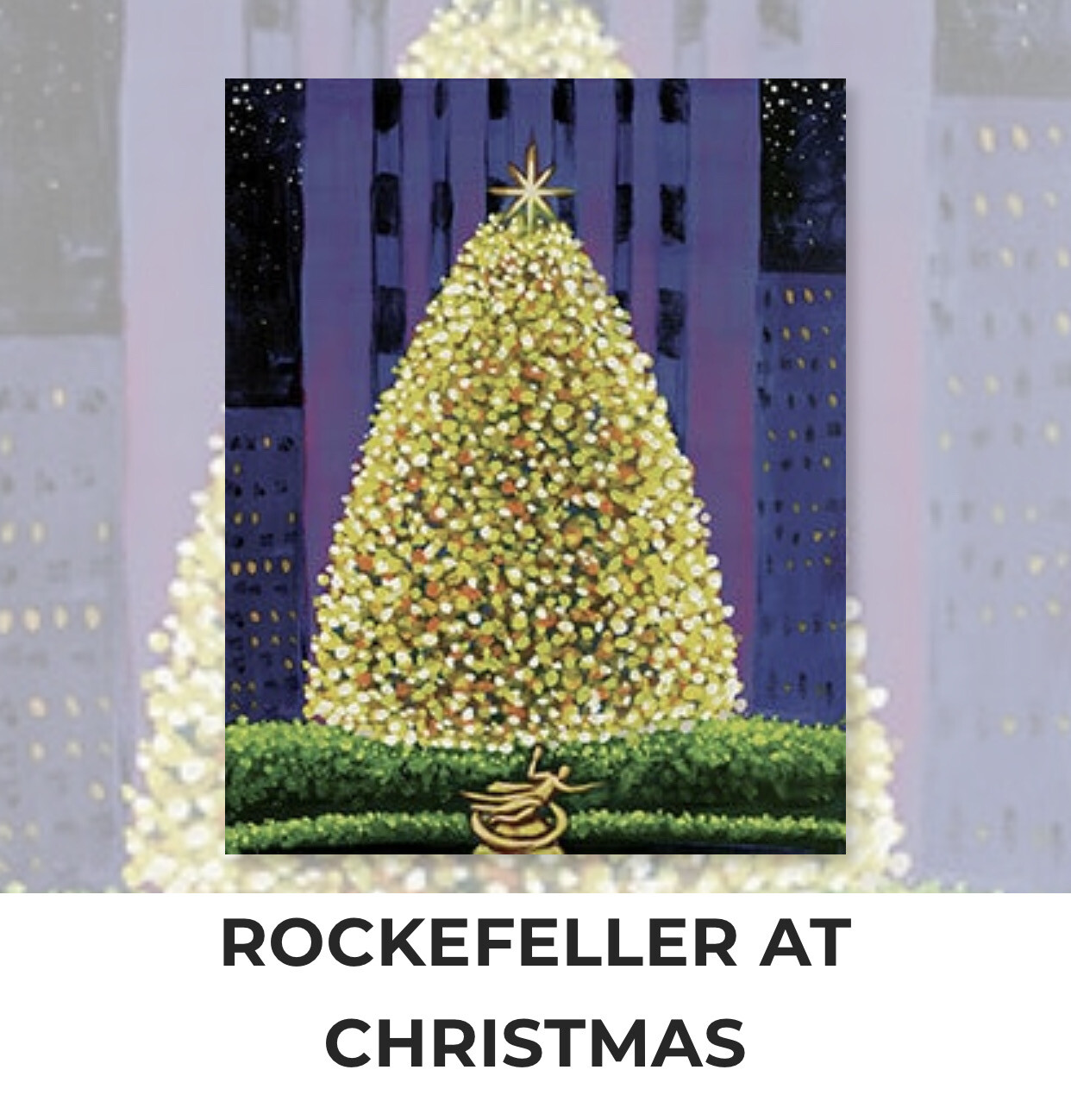 Rockefeller At Christmas ADULT Acrylic Paint On Canvas DIY Art Kit - 3 Week Special Order