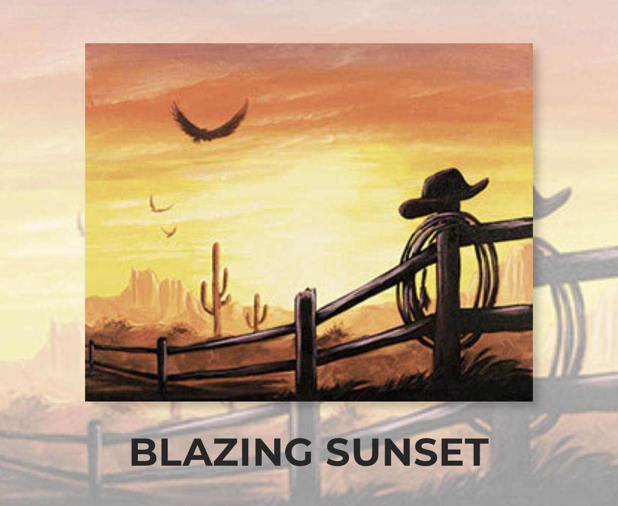 Blazing Sunset ADULT Acrylic Paint On Canvas DIY Art Kit - 3 Week Special Order