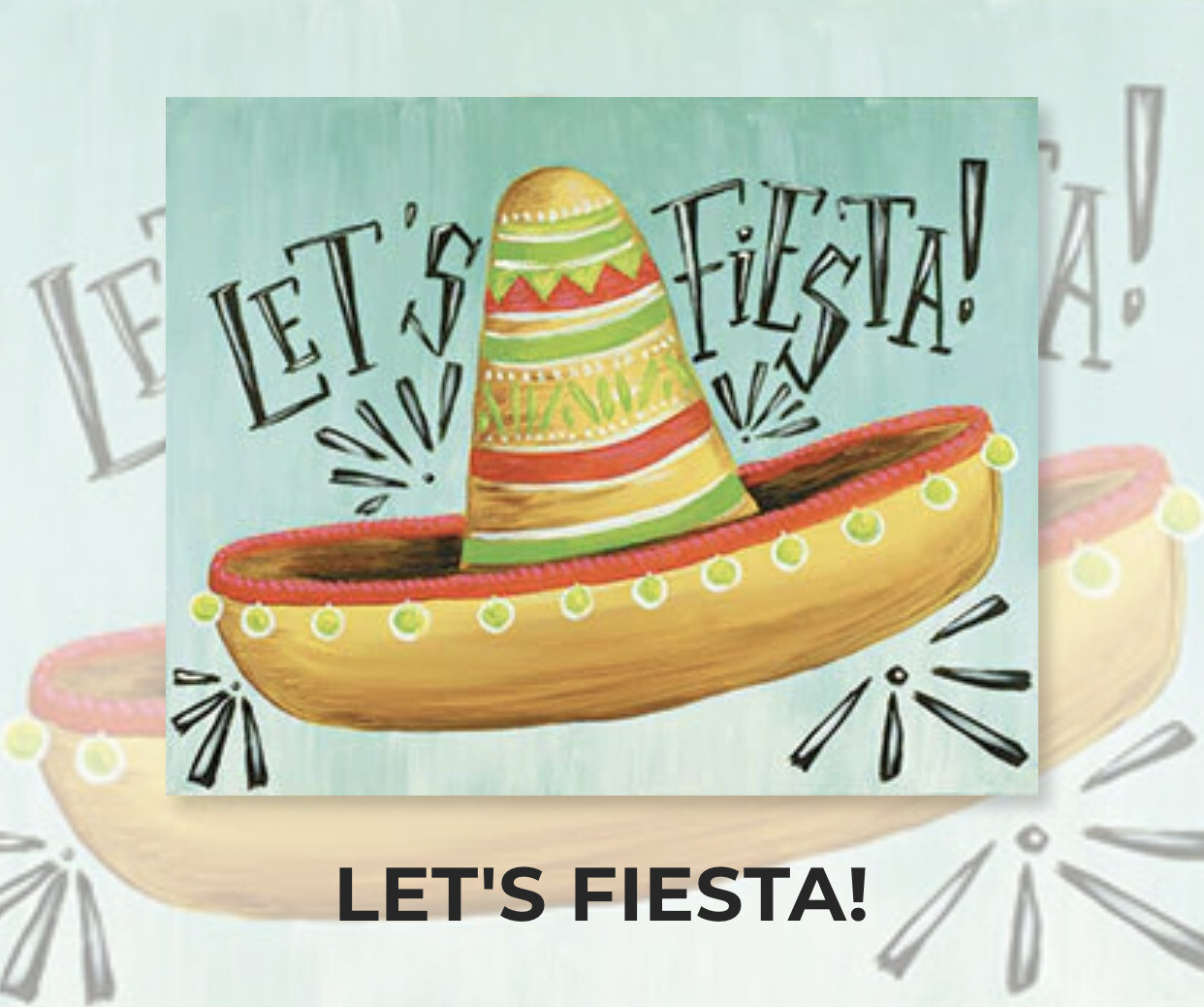 Let’s Fiesta! ADULT Acrylic Paint On Canvas DIY Art Kit - 3 Week Special Order