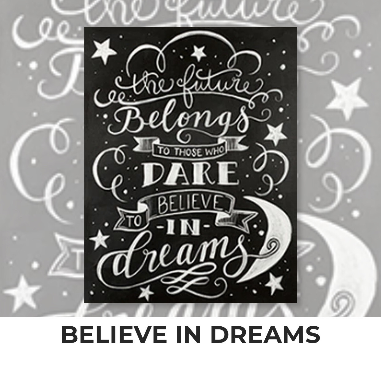 Believe In Dreams ADULT Acrylic Paint On Canvas DIY Art Kit - 3 Week Special Order