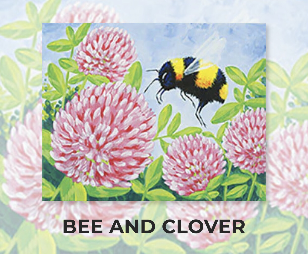 Bee And Clover ADULT Acrylic Paint On Canvas DIY Art Kit - 3 Week Special Order