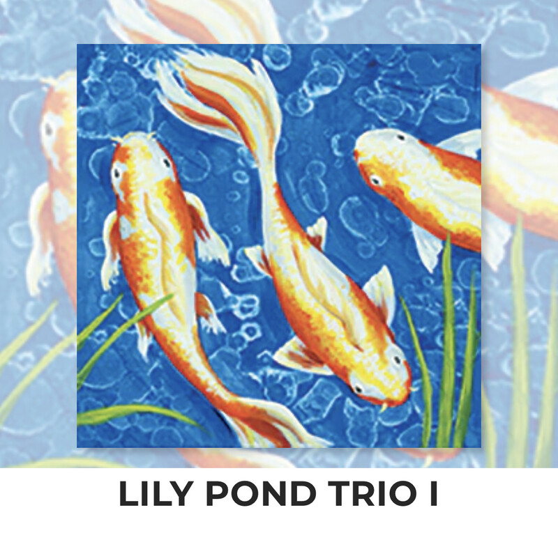 Lily Pond Trio ADULT Acrylic Paint On Canvas DIY Art Kit  