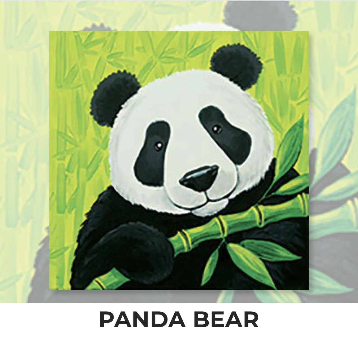 Panda Bear ADULT OR TWEEN Acrylic Paint On Canvas DIY Art Kit - 3 Week Special Order