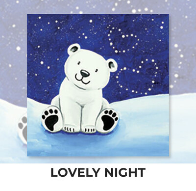Lovely Night KIDS Acrylic Paint On Canvas DIY Art Kit 