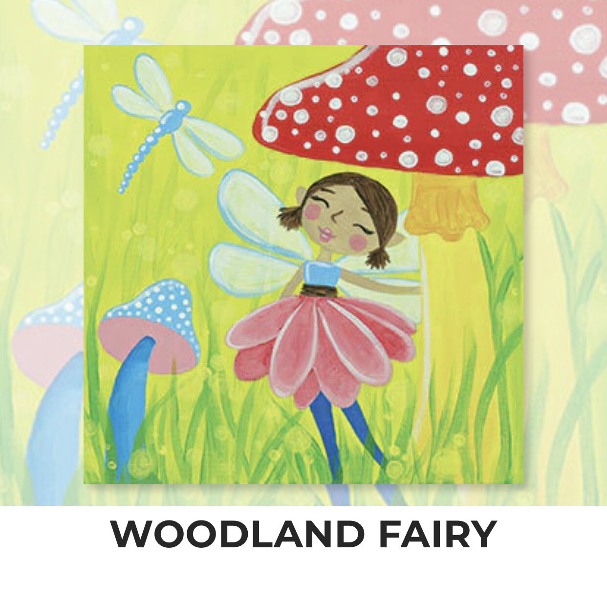 Woodland Fairy KIDS Acrylic Paint On Canvas DIY Art Kit 