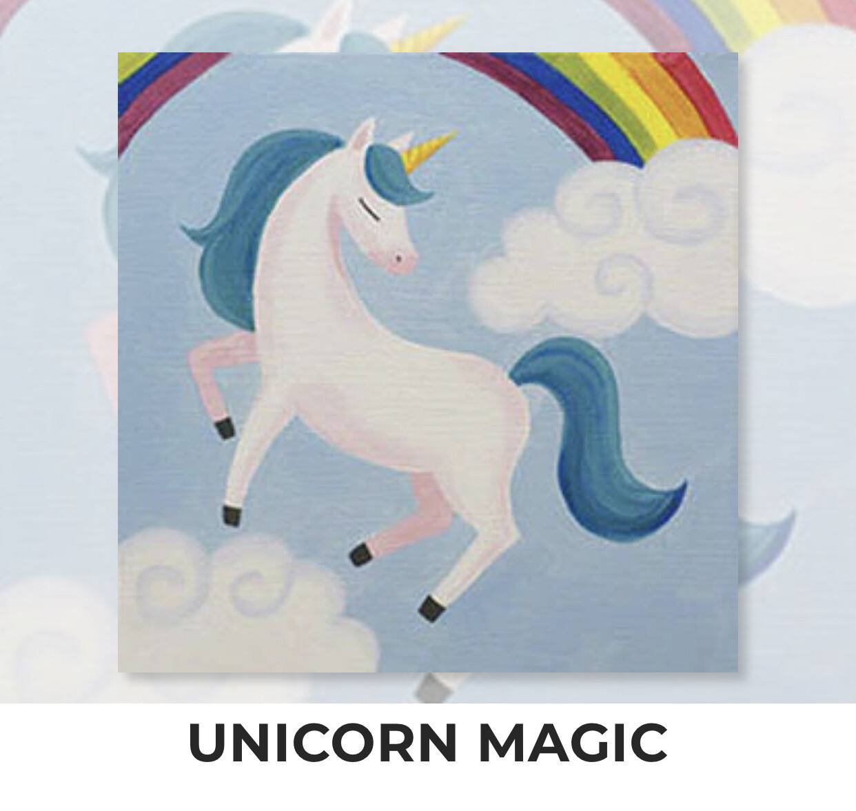 Unicorn Magic KIDS Acrylic Paint On Canvas DIY Art Kit