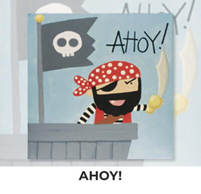 Ahoy! Pirate KIDS Acrylic Paint On Canvas DIY Art Kit