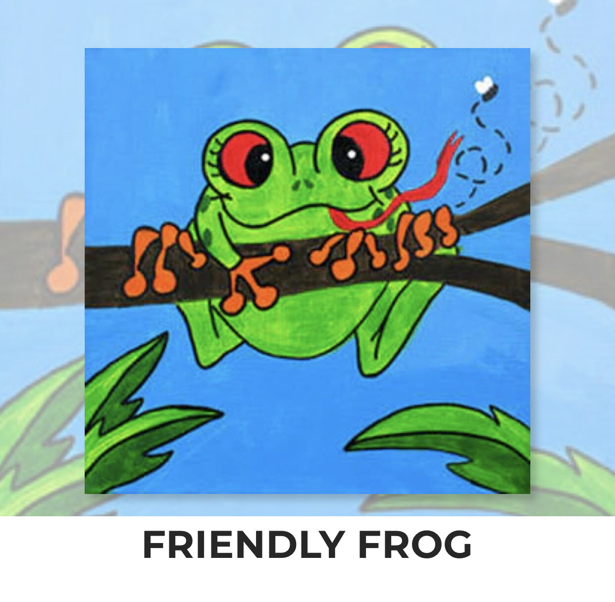 Friendly Frog KIDS Acrylic Paint On Canvas DIY Art Kit
