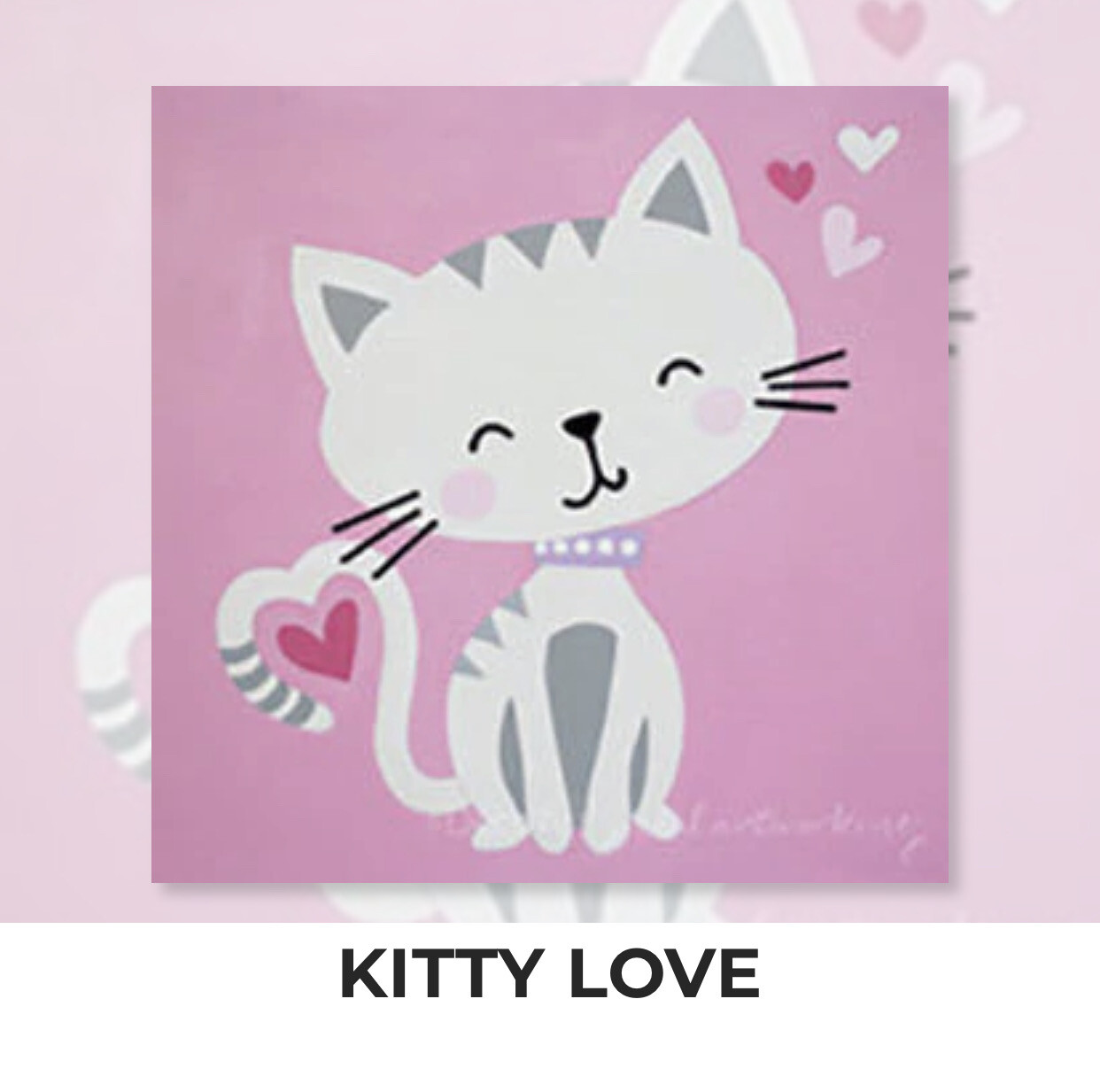 Kitty Love KIDS Acrylic Paint On Canvas DIY Art Kit