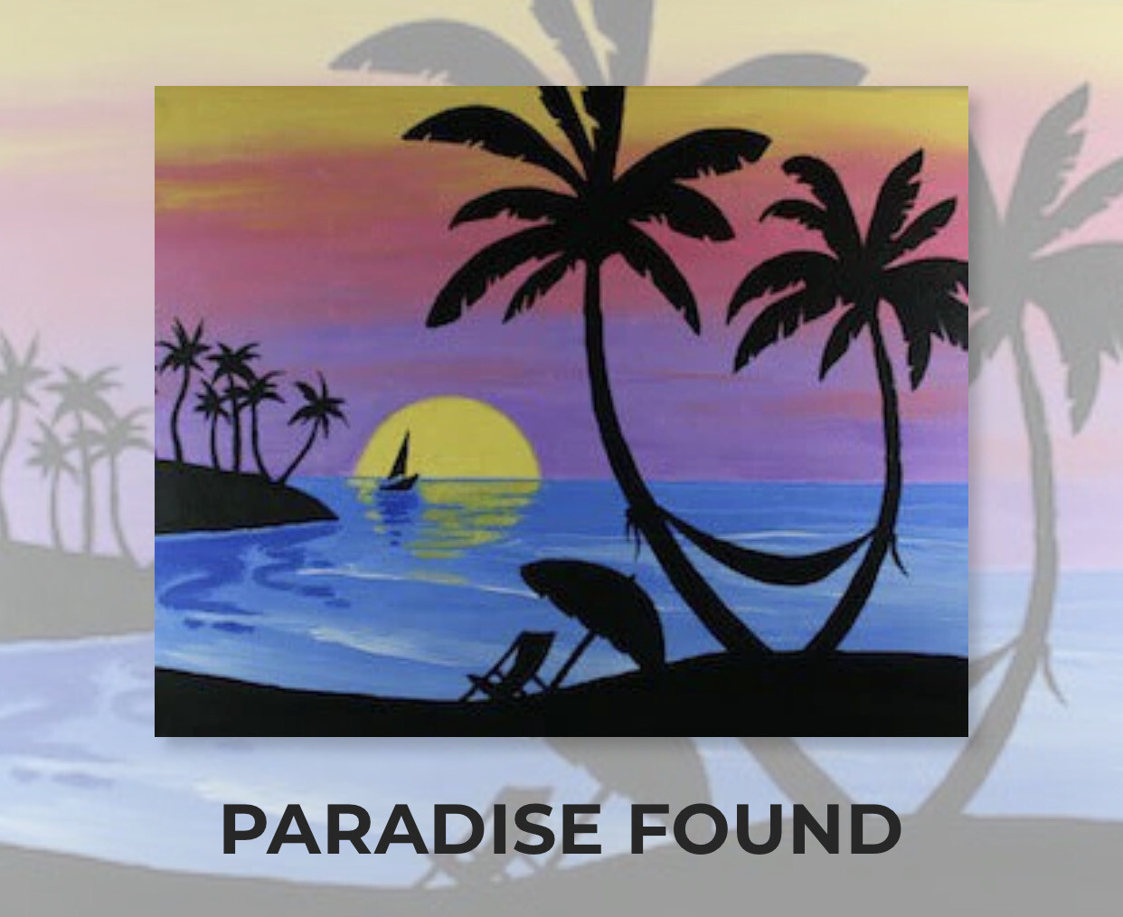 Paradise Found ADULT Acrylic Paint On Canvas DIY Art Kit