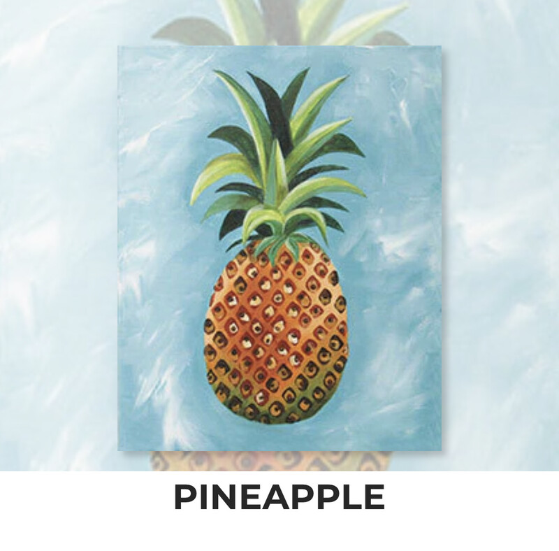 Pineapple ADULT Acrylic Paint On Canvas DIY Art Kit
