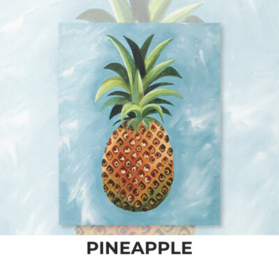 Pineapple ADULT Acrylic Paint On Canvas DIY Art Kit