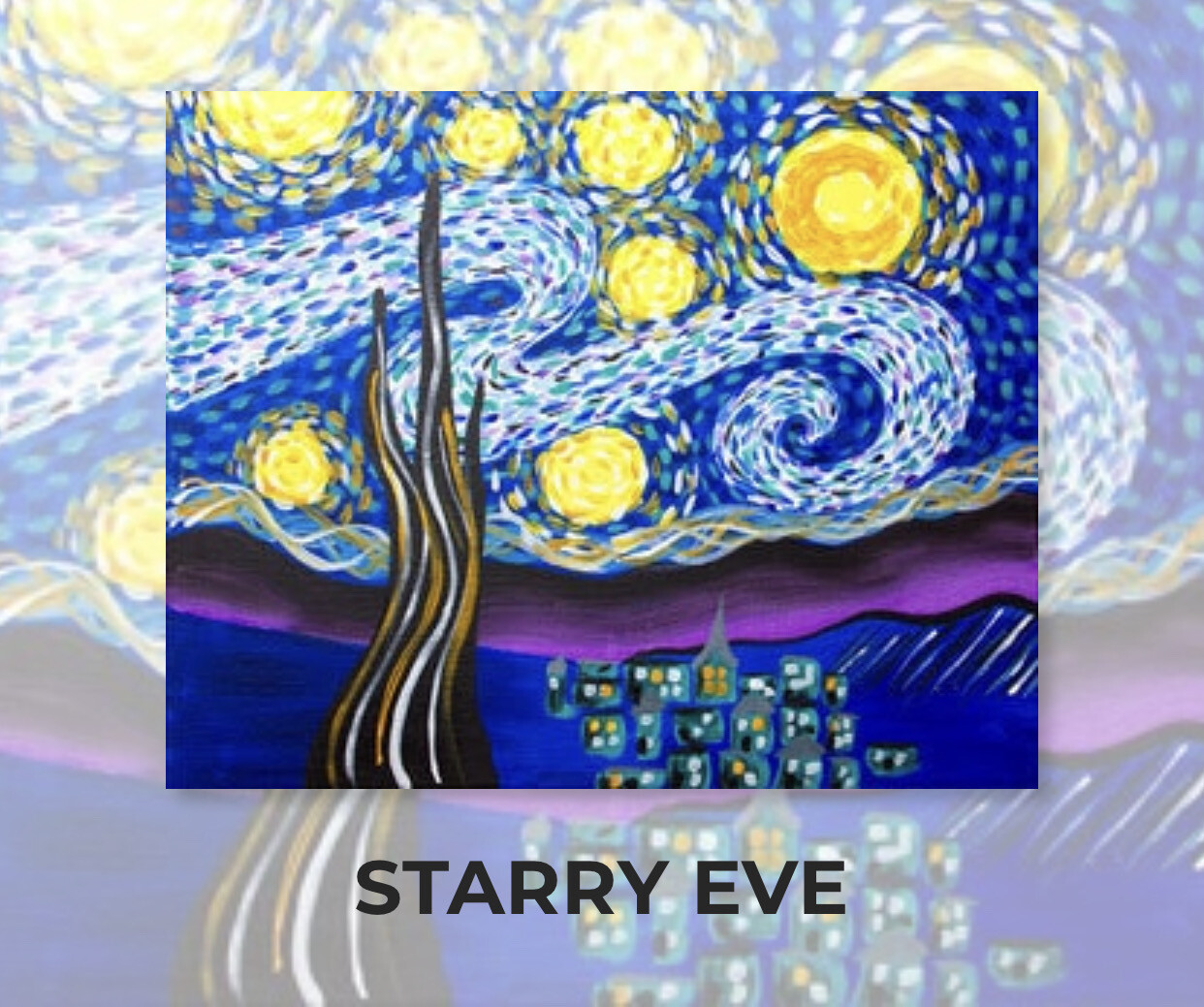 Starry Eve ADULT Acrylic Paint On Canvas DIY Art Kit 