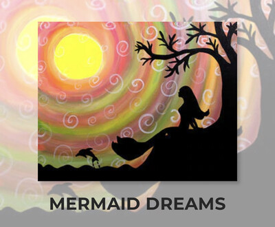 Mermaid Dreams ADULT Acrylic Paint On Canvas DIY Art Kit