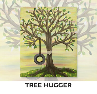 Whimsical Tree ADULT Acrylic Paint On Canvas DIY Art Kit
