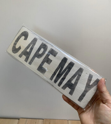 Handmade Rustic Wood Cape May NJ Sign - New Jersey Beach Sign