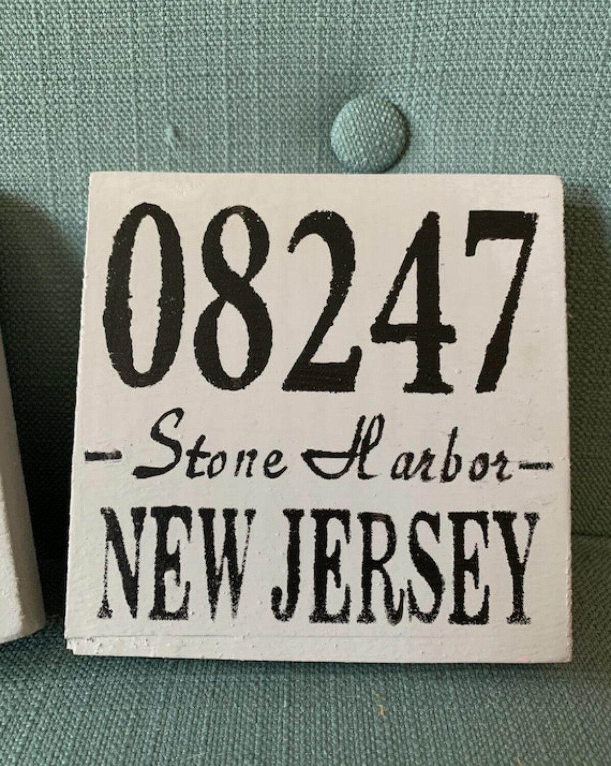 Rustic Stone Harbor NJ Wood Sign - 08247 Zip Code Sign - Stone Harbor New Jersey Beach Sign 