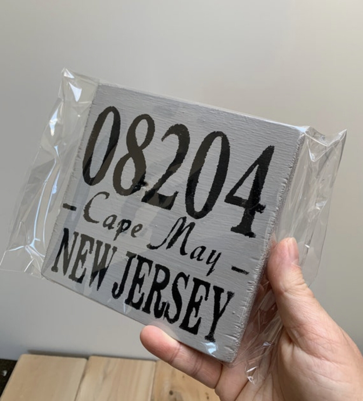 Rustic Cape May NJ Wooden Sign - 08204 Zip Code Sign - Cape May New Jersey Sign