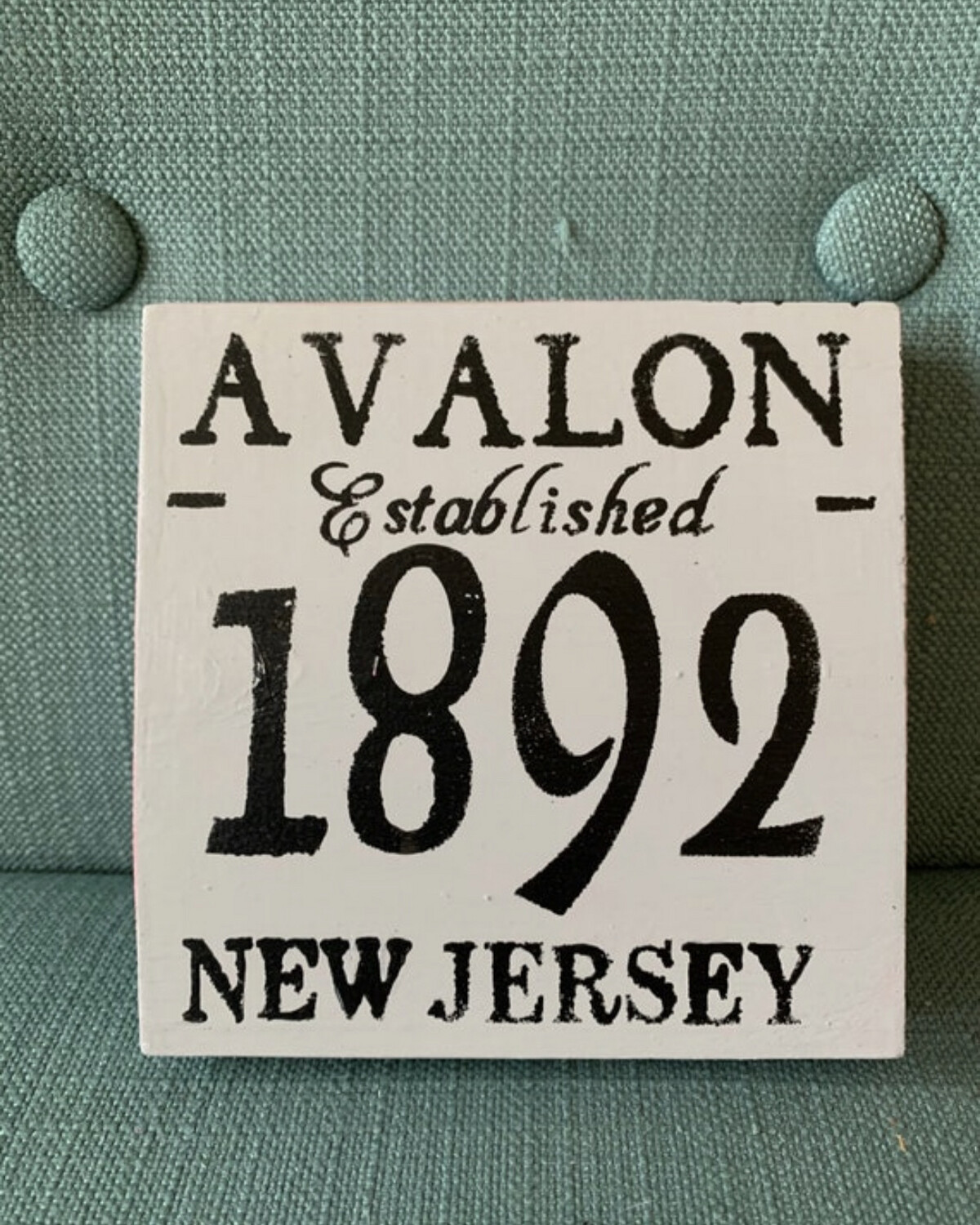 Rustic Wood Avalon NJ Beach Sign - Avalon New Jersey Established 1892 Sign