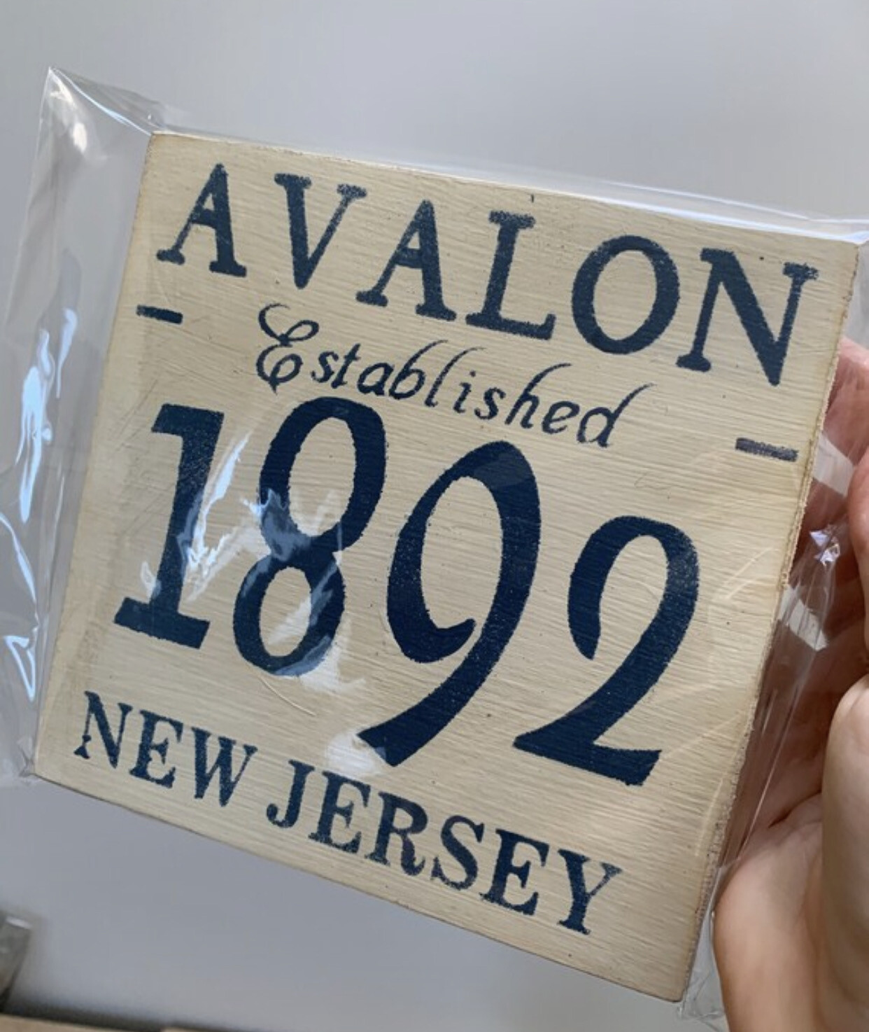 Rustic Wood Avalon NJ Beach Sign - Avalon New Jersey Established 1892 Sign