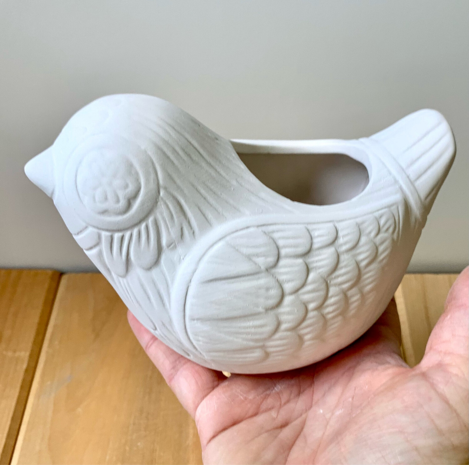 Paint Your Own Pottery - Ceramic  Baroque Bird Planter Painting Kit