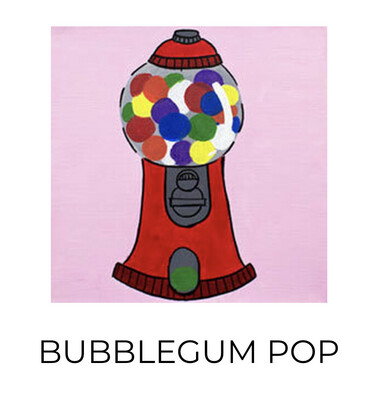 Bubblegum Pop - KIDS Acrylic Paint On Canvas DIY Art Kit - 3 Week Special Order